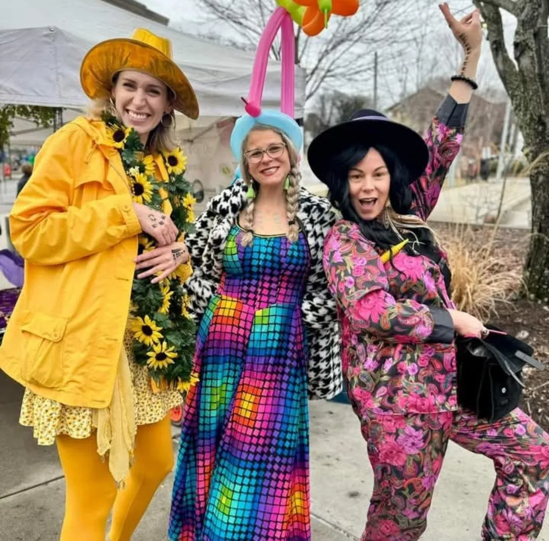 Asheville Mardi Gras members in costume